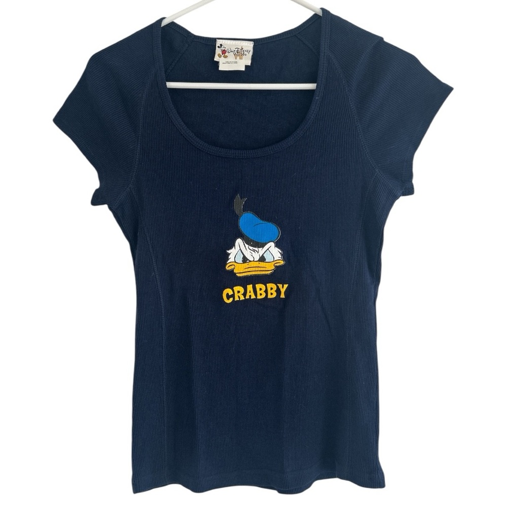 Vintage 90’s Disneys Donald Duck Crabby Kids Blue T-Shirt| Size XL